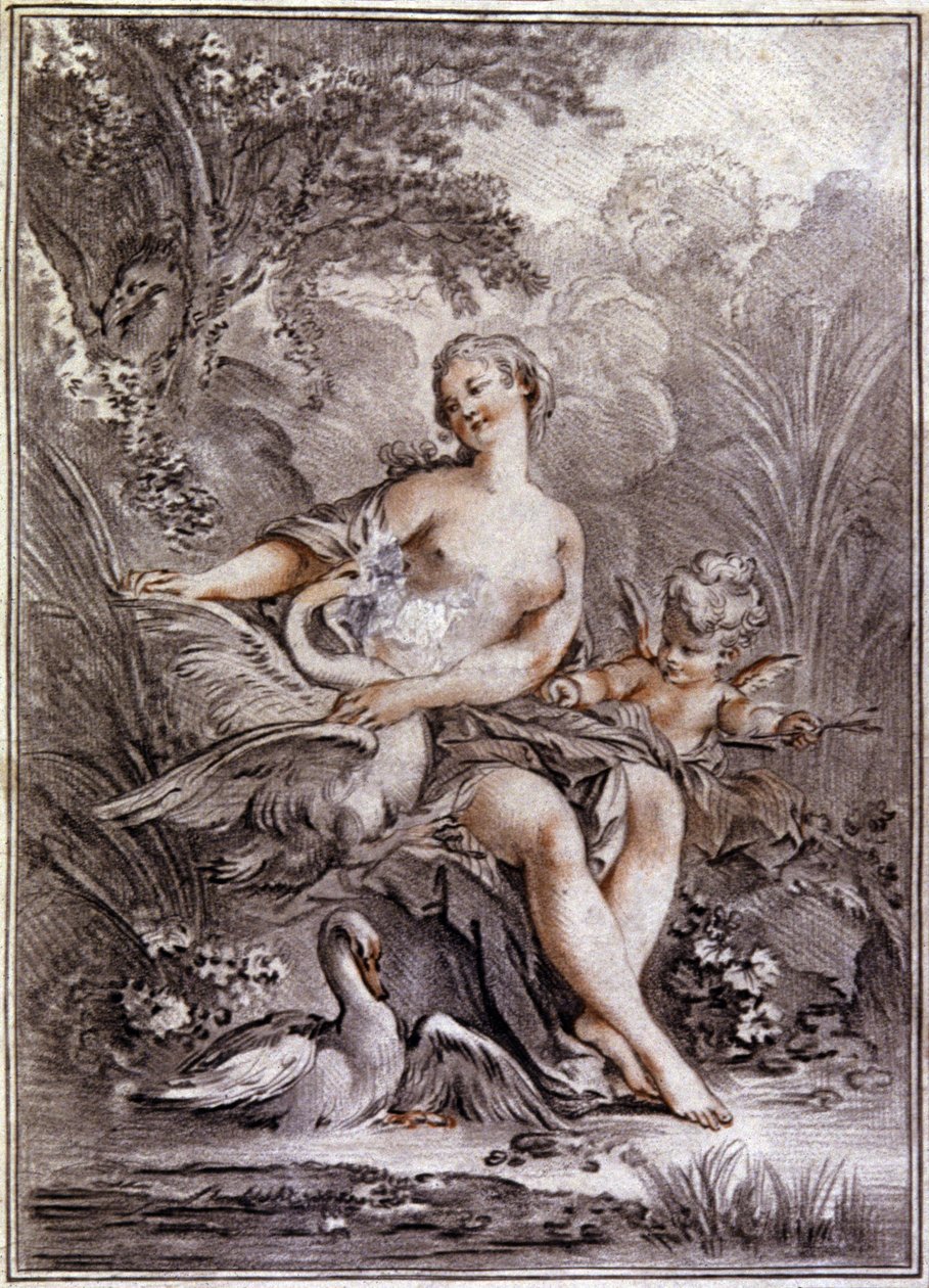 Leda e il cigno da Francois (after) Boucher