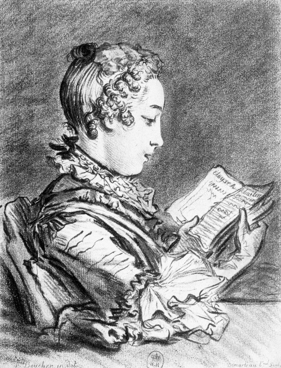 Marie-Jeanne Buzeau (1716-1796) da Francois (after) Boucher