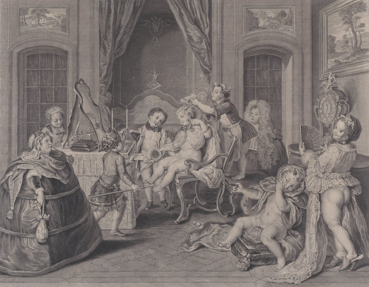 Giochi dei bambini da Francois Bernard Lepicie