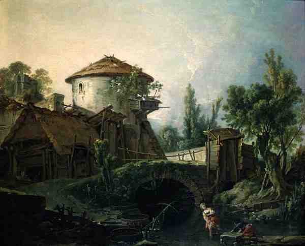 Il mulino a vento, c.1750 da François Boucher