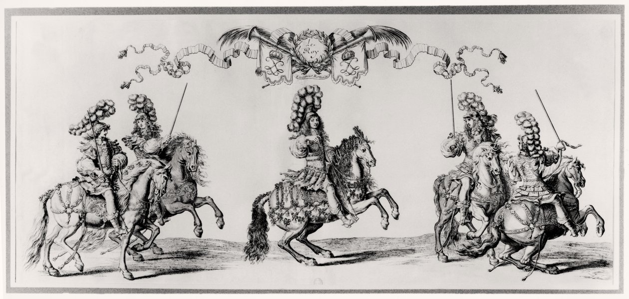 Carrousel per Luigi XIV (1639-1715) c.1662 da Francois Chauveau