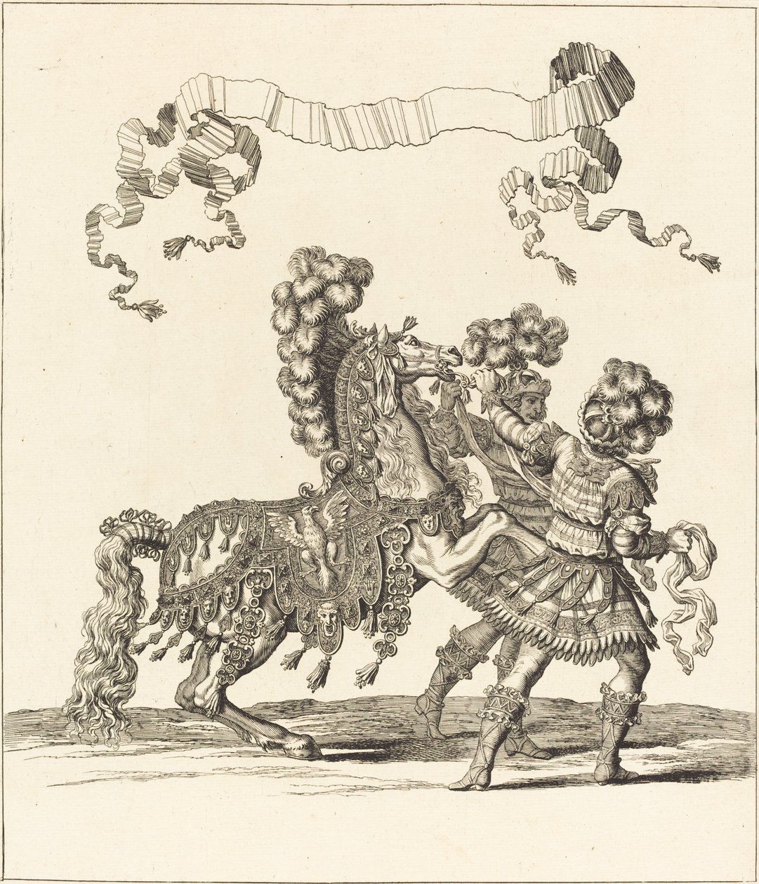 Cavallo da sella e palafrenieri romani da Francois Chauveau