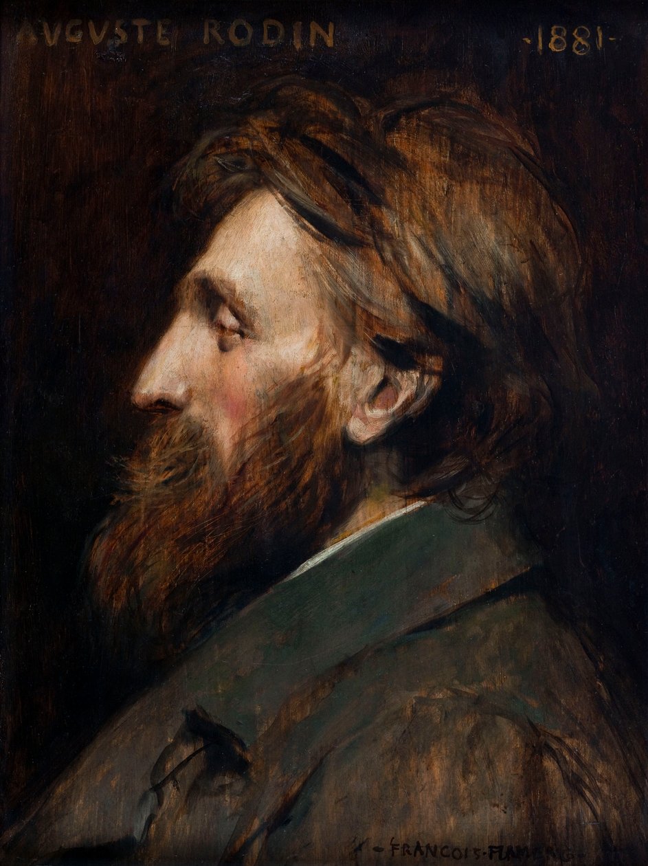 Ritratto di Auguste Rodin 1840-1917, 1881 da Francois Flameng