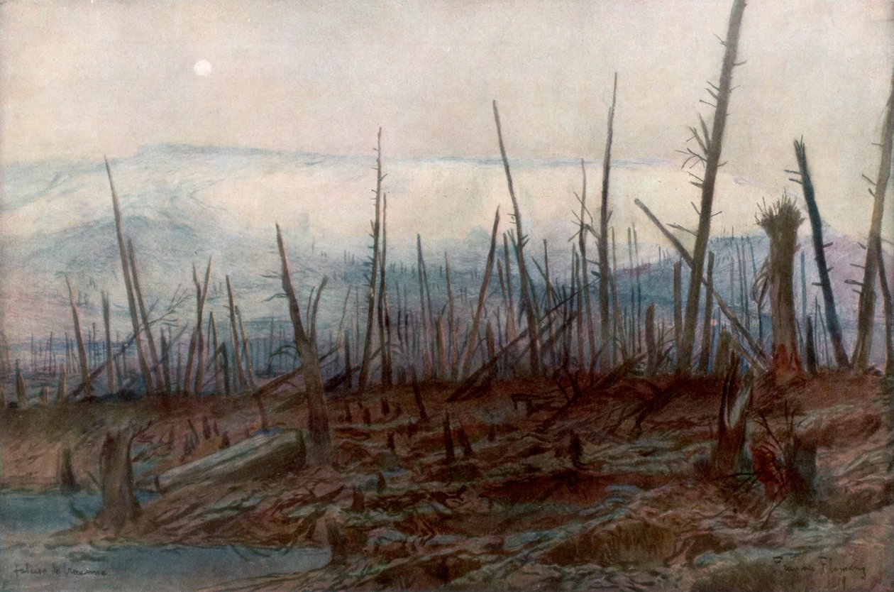 La scogliera di Craonne da Francois Flameng