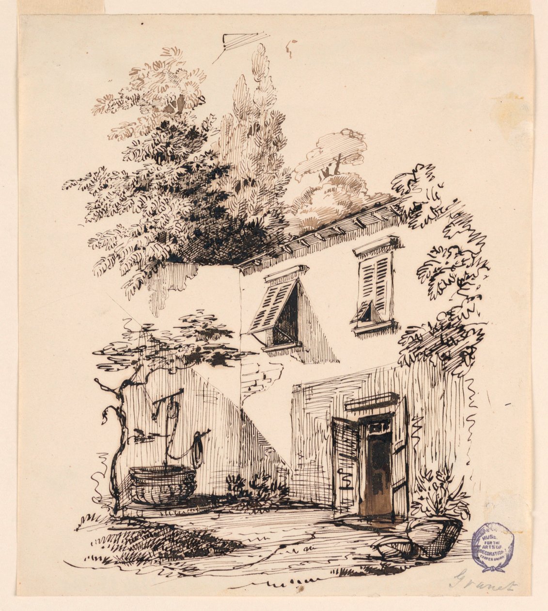 Cortile di una casa da Francois Marius Granet