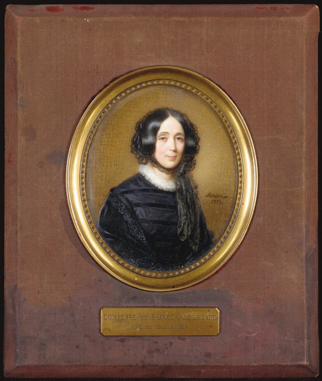 Miniatura della Contessa de Sainte-Aldegonde da Francois Meuret