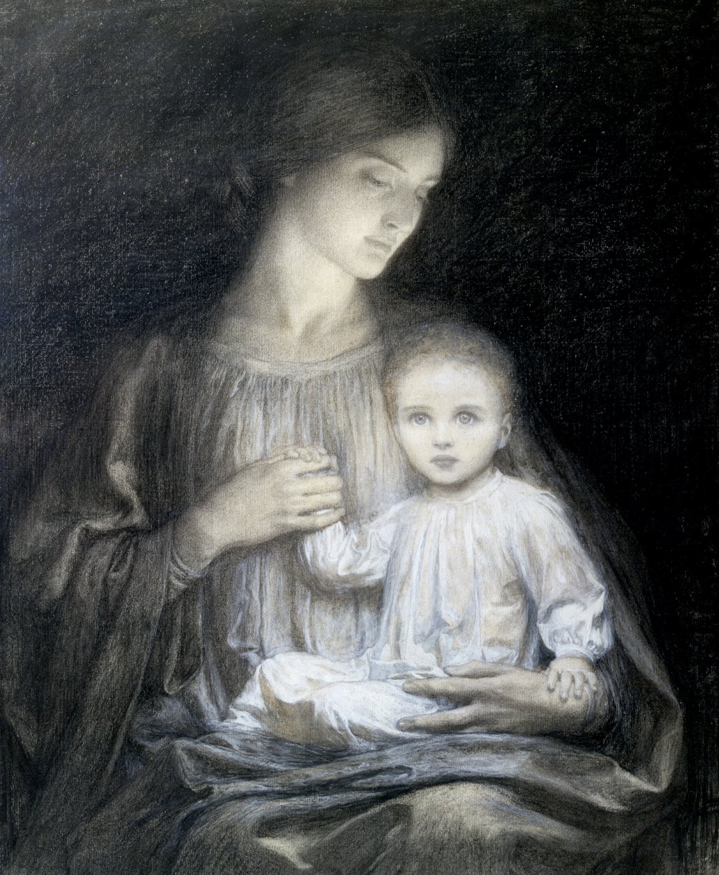 Madre e figlio, c.1920 da Frank Dicksee