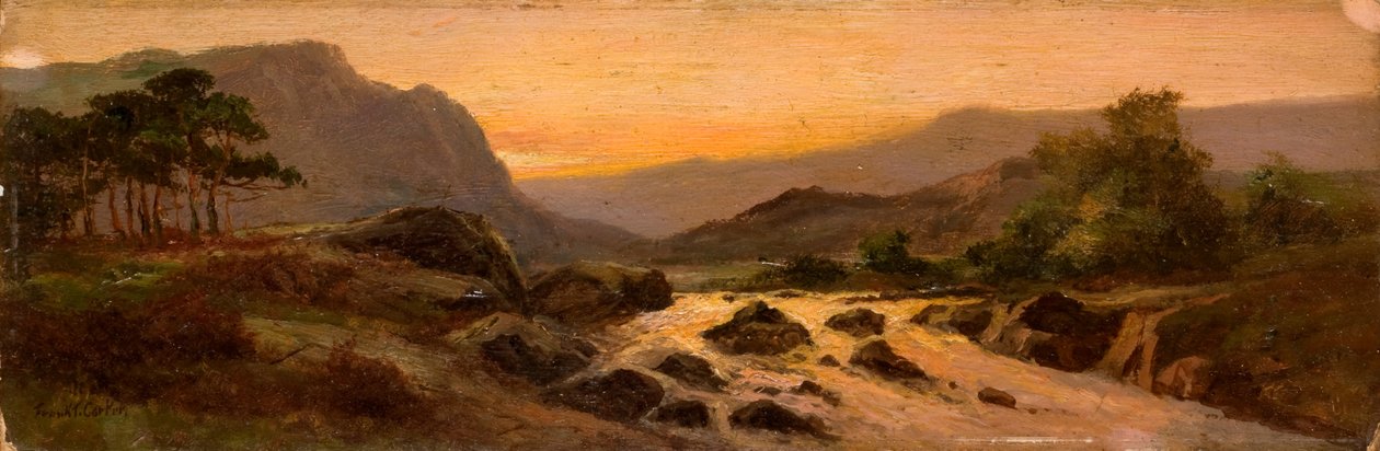 Tramonto, torrente roccioso da Frank Thomas Carter