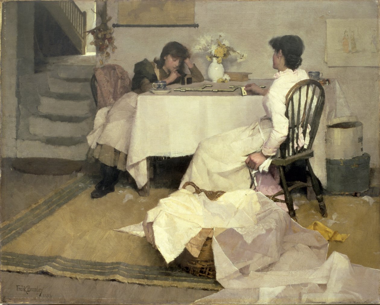 Domino!, 1886 da Frank Bramley