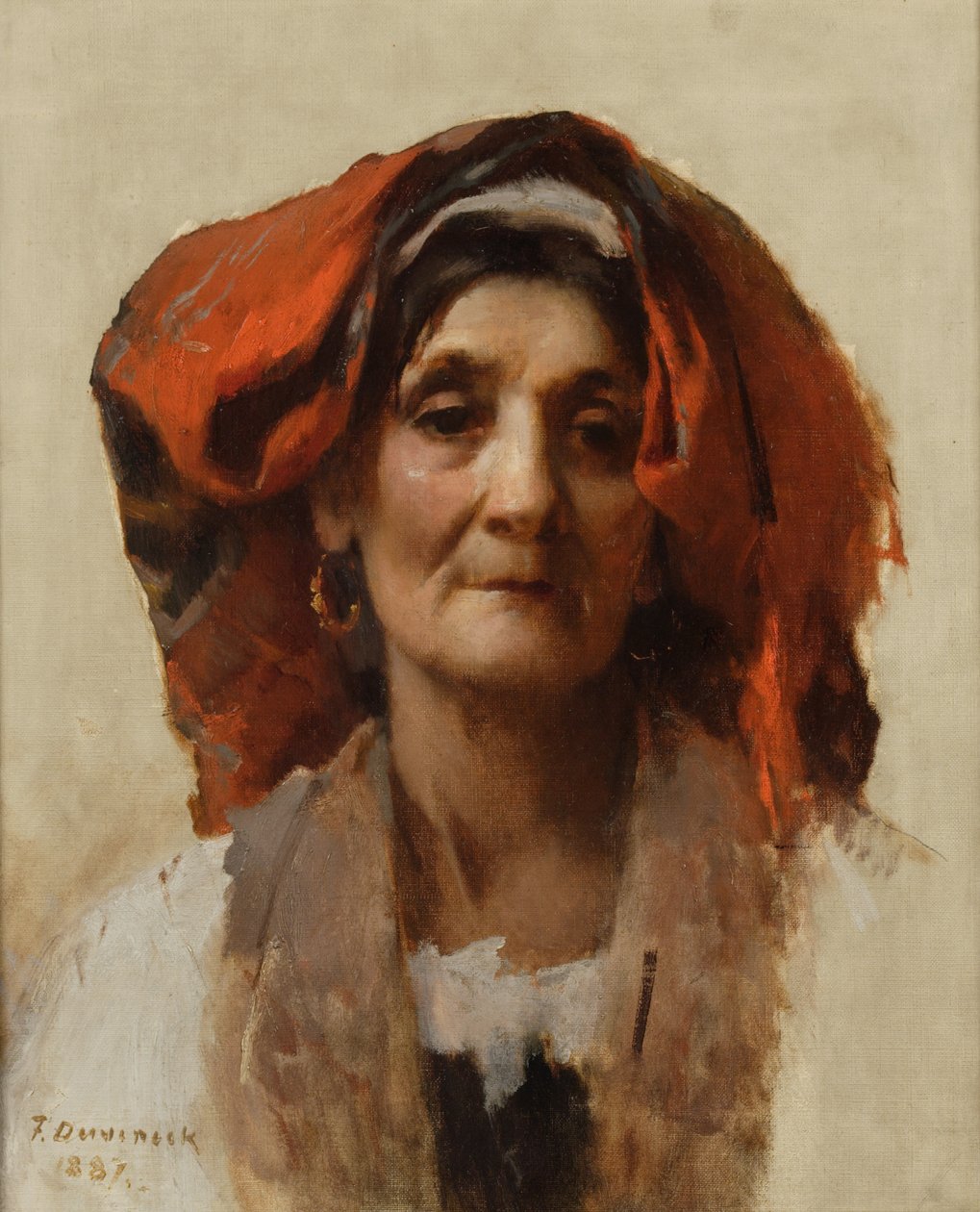 Testa di donna italiana da Frank Duveneck
