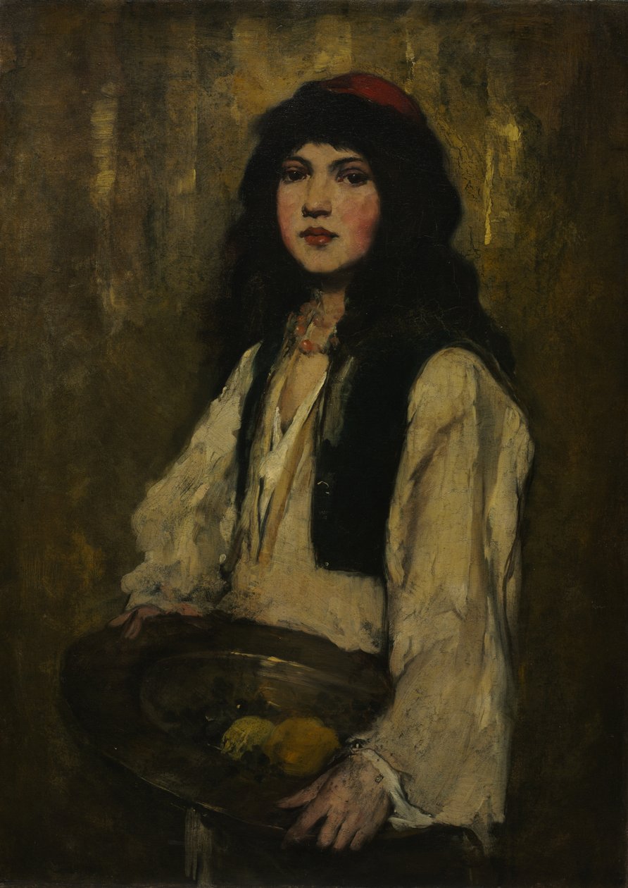 La ragazza veneziana, 1880 circa (olio su tela) da Frank Duveneck