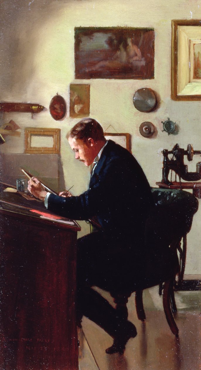 Autoritratto, 1891 da Frank Hobden