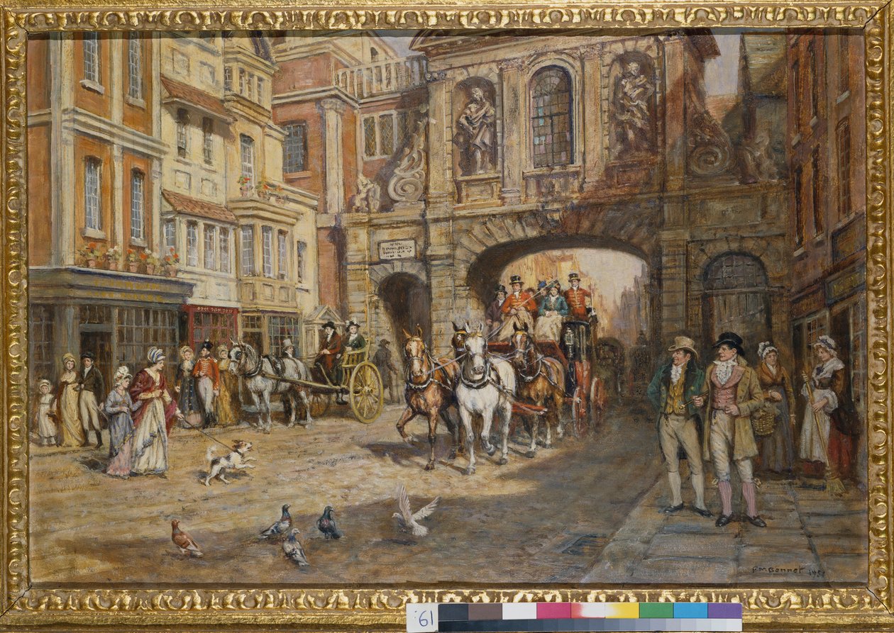 La posta reale passando Temple Bar da Frank Moss Bennett