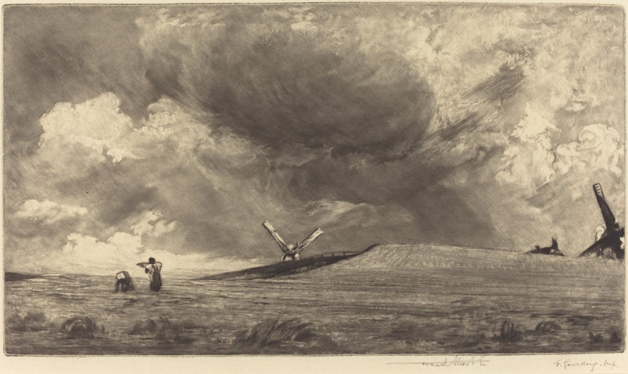 Una collina del Sussex, 1898 da Frank Short
