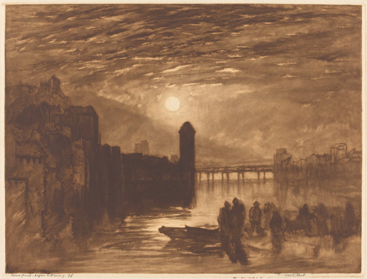 Chiaro di luna su un fiume da Frank Short