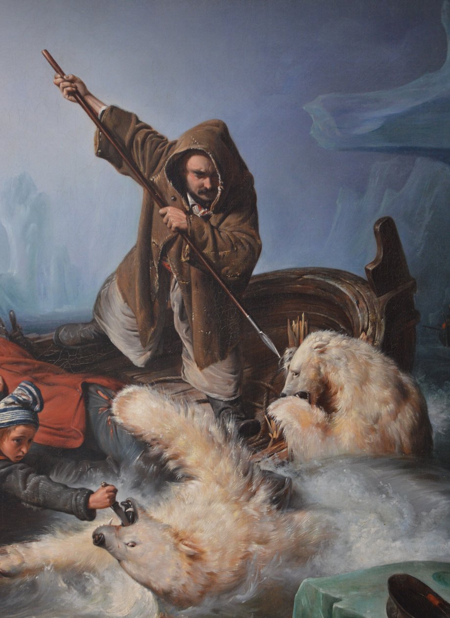 Kamp med Isbjørner da François Auguste Biard