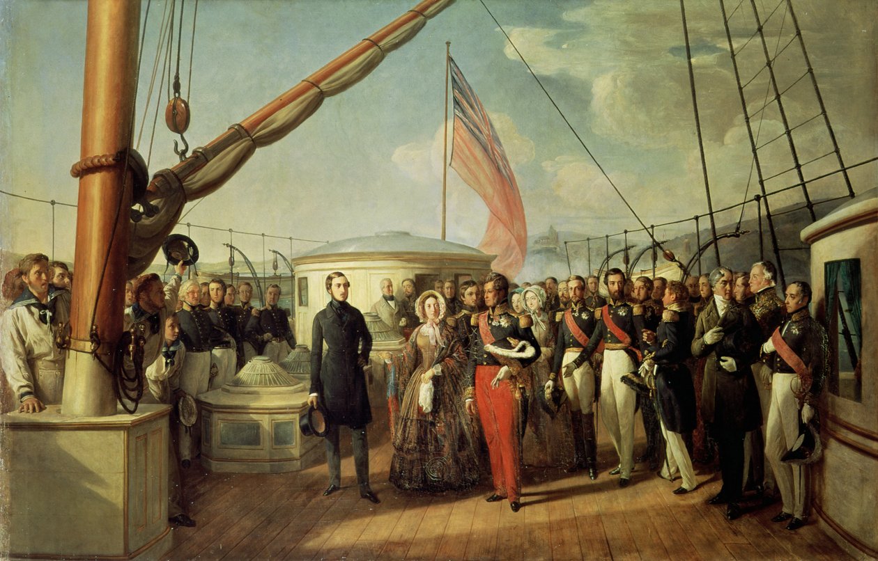 Incontro tra Luigi Filippo I e la Regina Vittoria a Le Treport, 2 settembre 1843 da François Auguste Biard