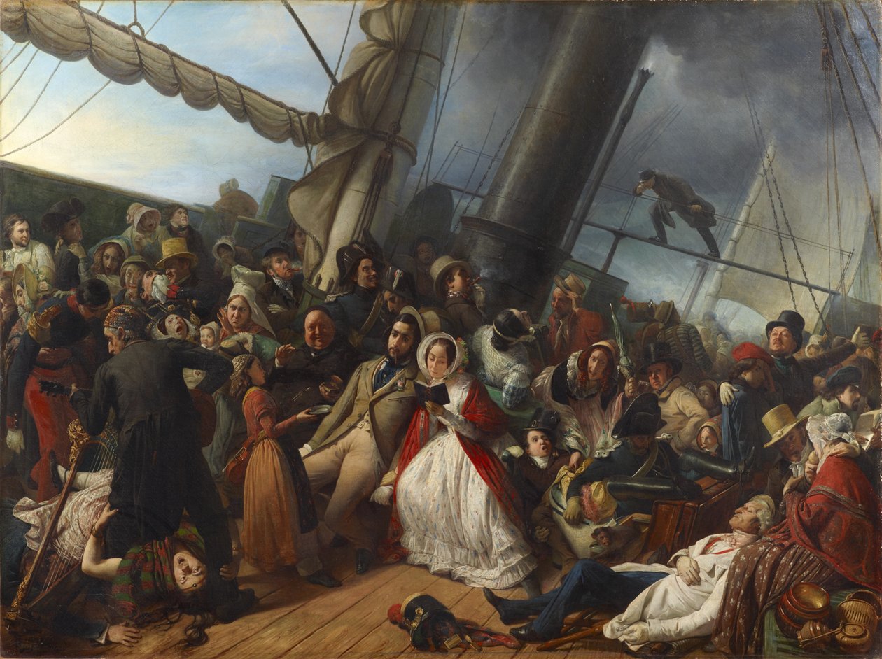 Mal di mare su una corvetta da François Auguste Biard