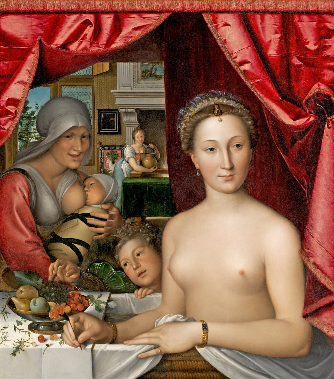 Una Signora nel suo Bagno, c.1571 da François Clouet