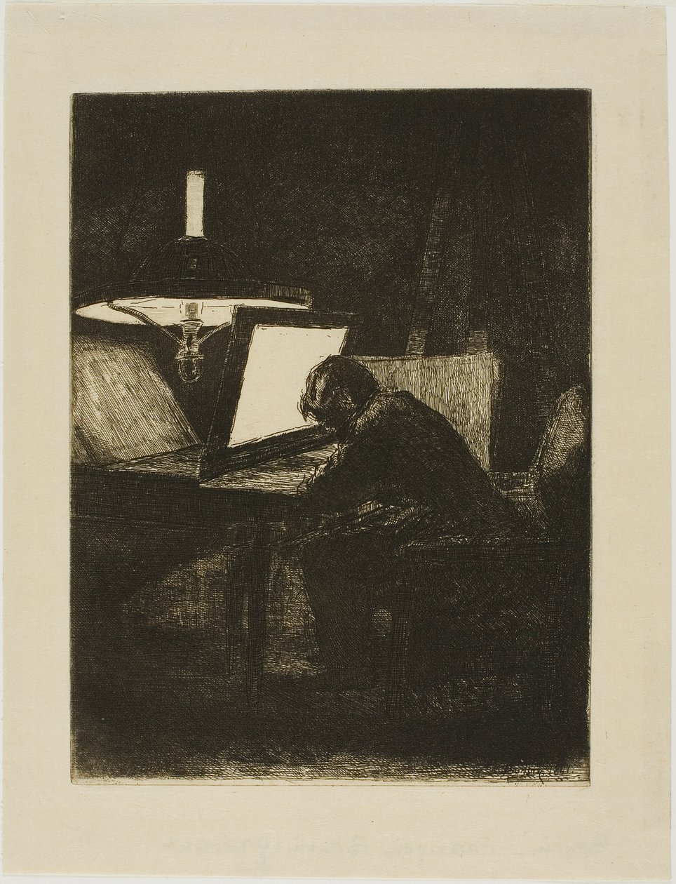 Incisione di François Bonvin da François Bonvin