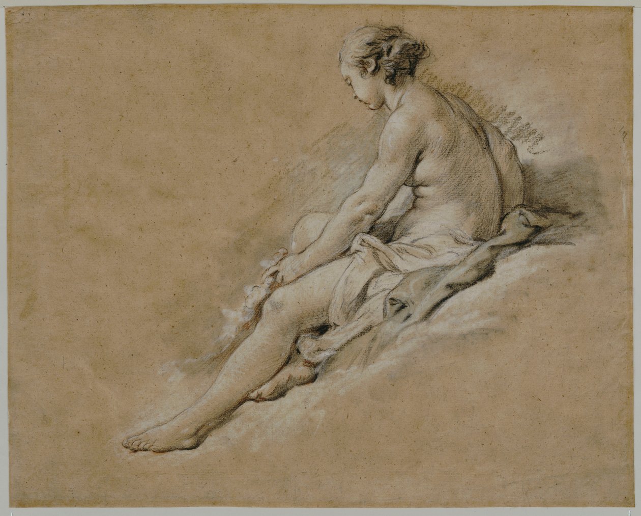 Ragazza nuda seduta da François Boucher