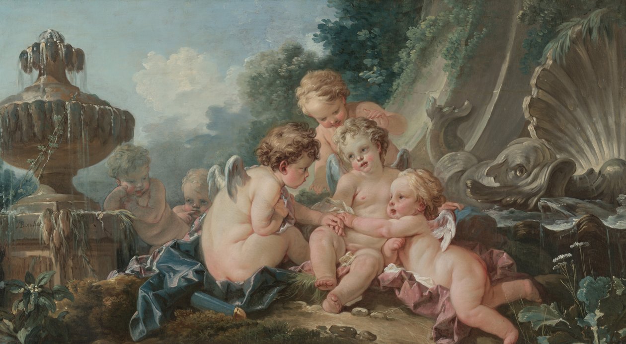 Cupidi in cospirazione, 1740s da François Boucher