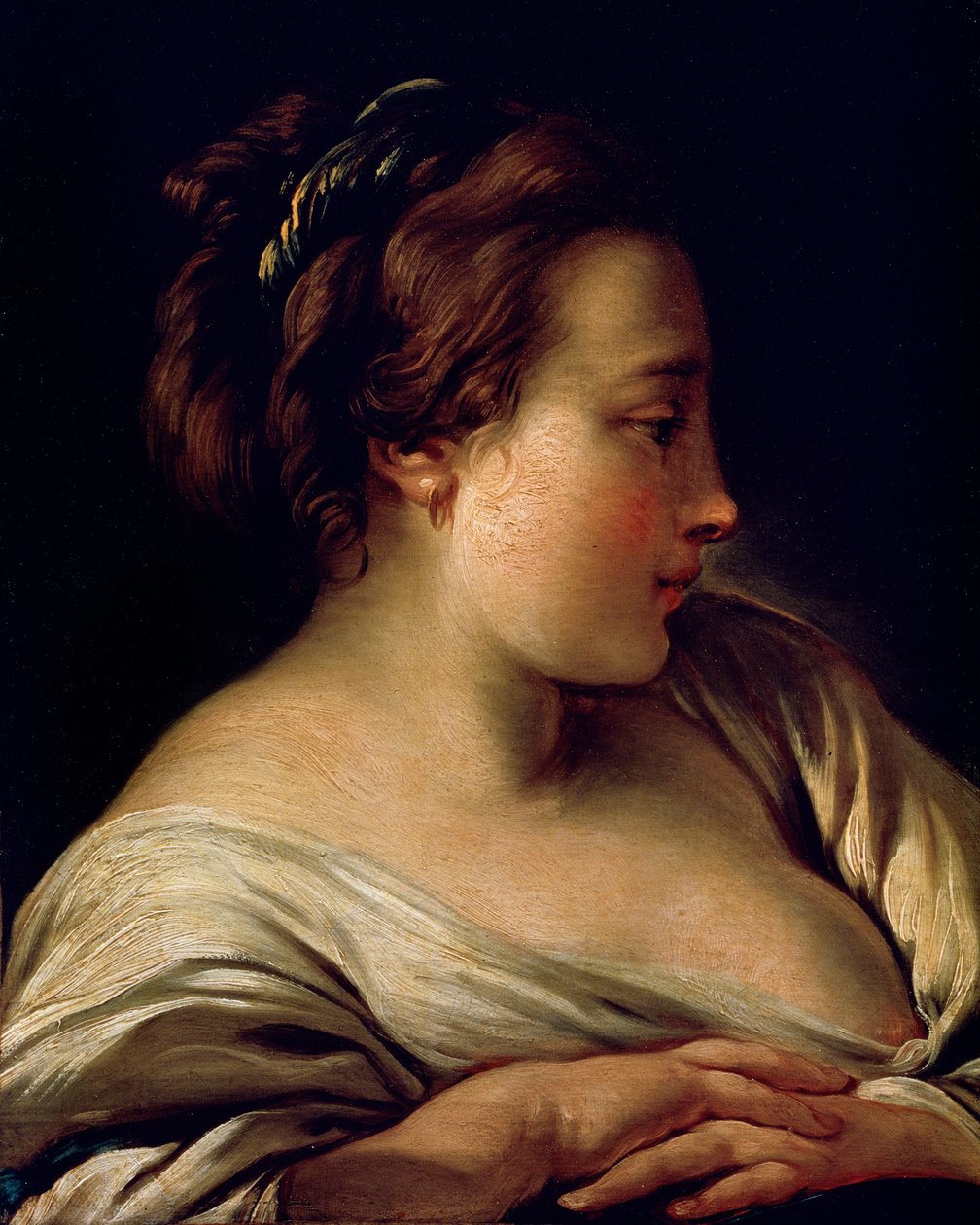Testa di una ragazza, XVIII secolo da François Boucher
