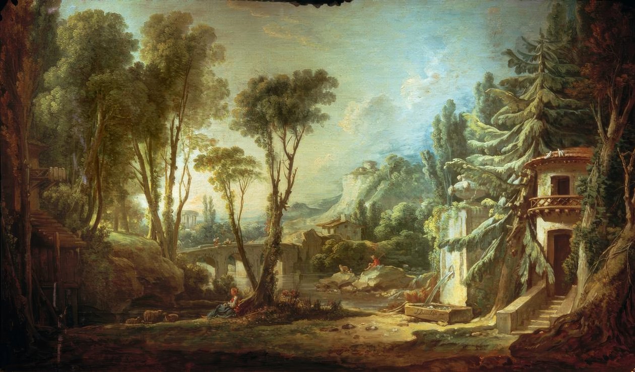 Paesaggio pastorale da François Boucher