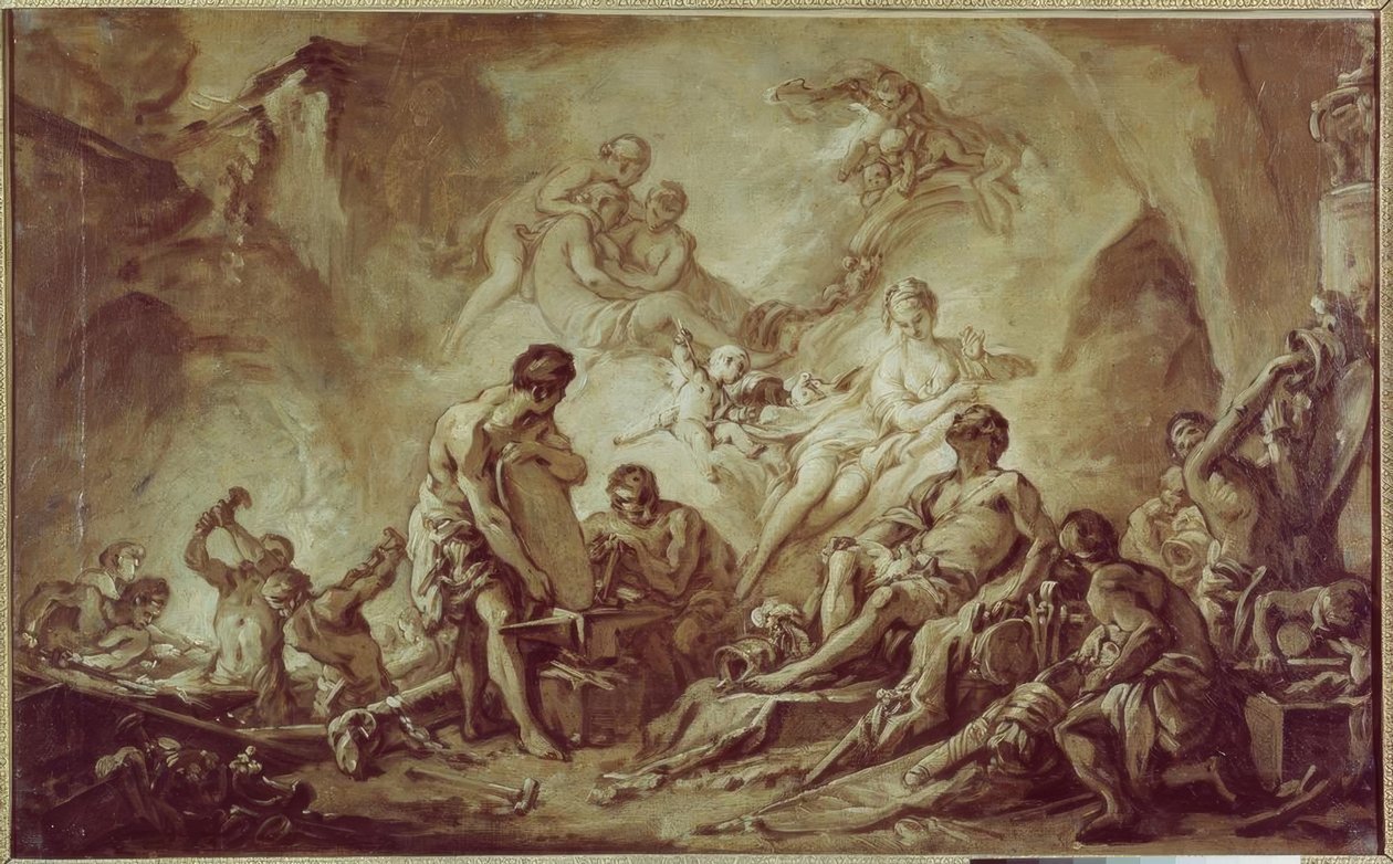 Le forge di Vulcano da François Boucher