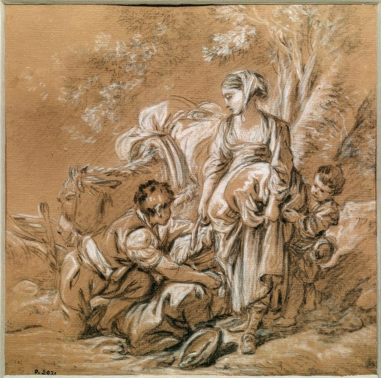 Contadina e i suoi figli da François Boucher