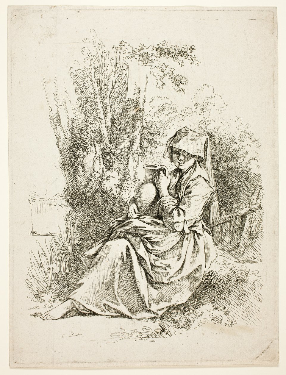 Contadina con brocca da François Boucher