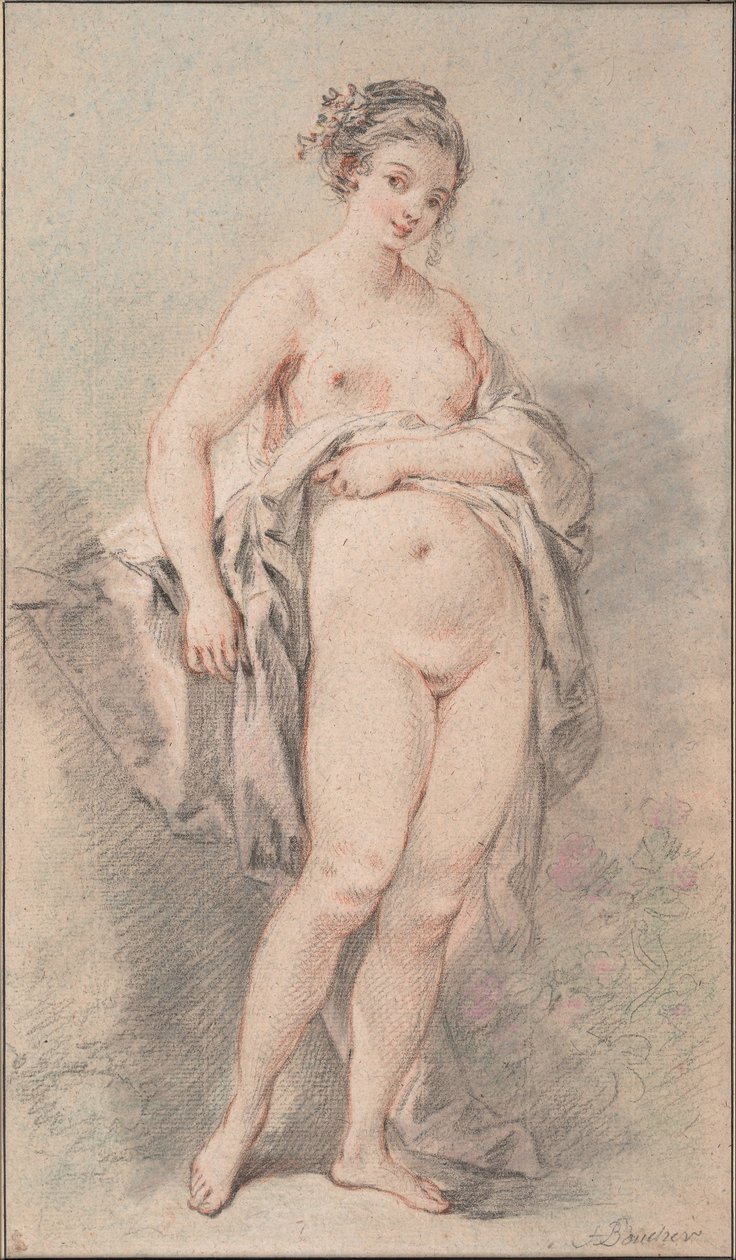 Ragazza nuda in piedi da François Boucher