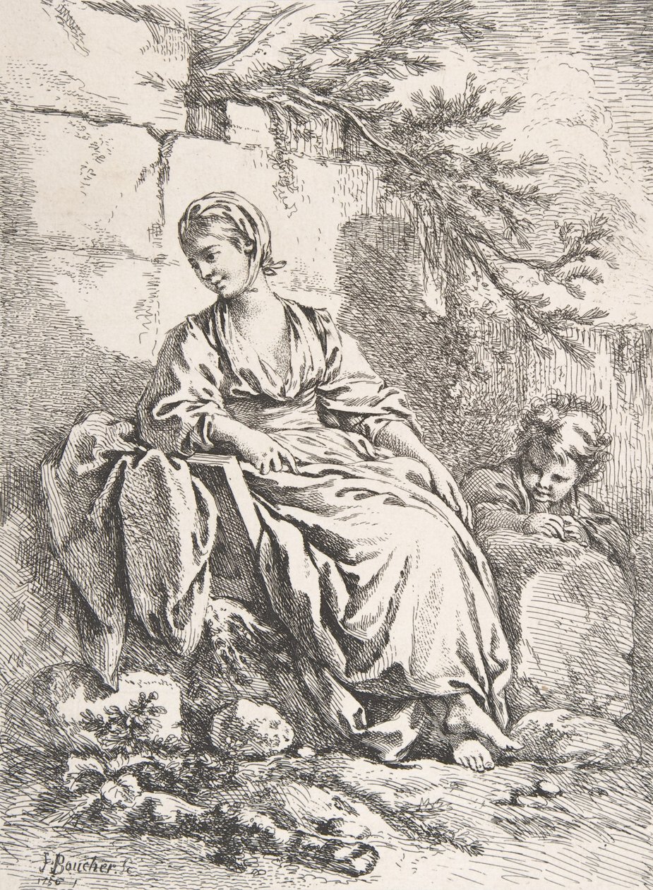 La giovane ragazza che riposa da François Boucher