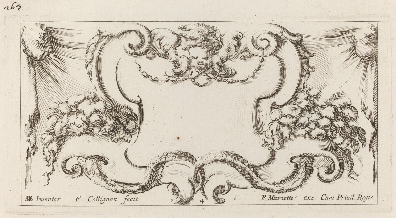 Cartiglio da François Collignon after Stefano Della Bella