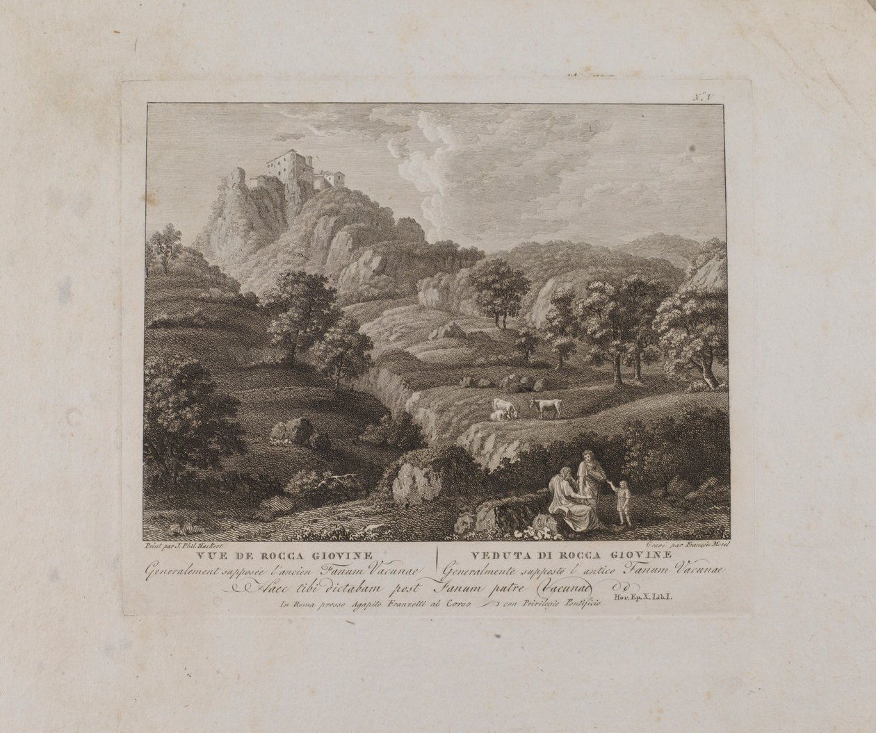 Vue de Rocca Giovine (no. V) da François Morel
