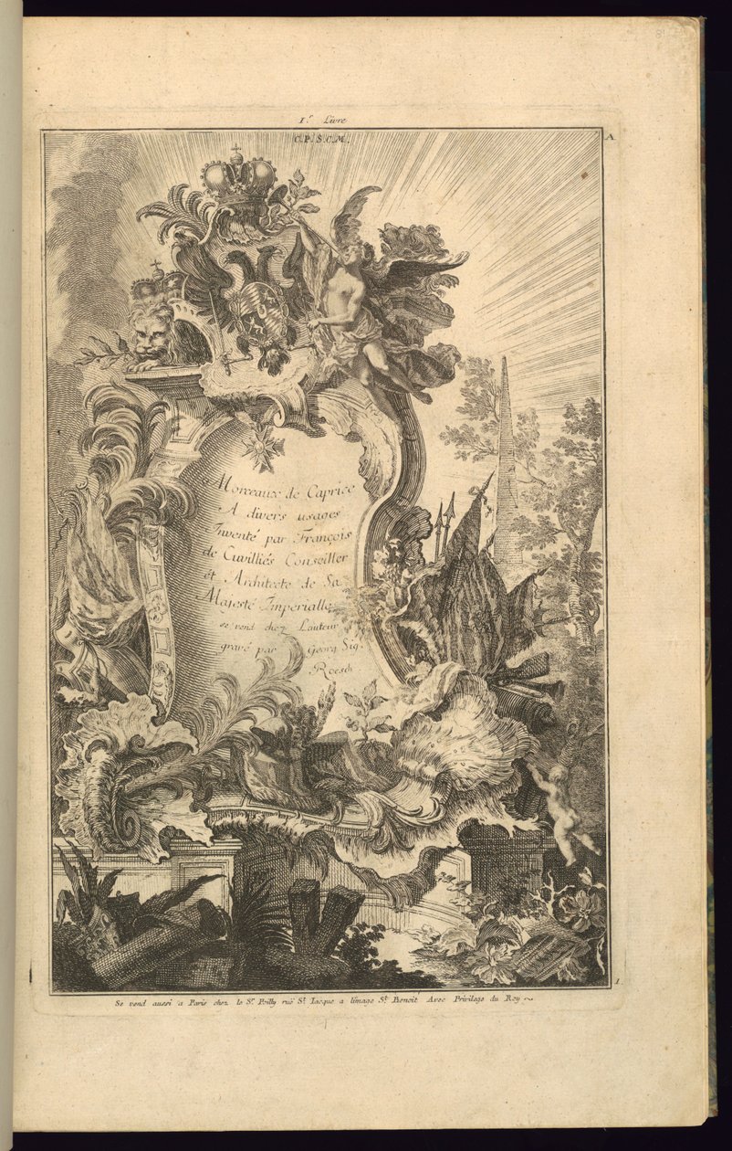 Progetto per cartiglio da François de Cuvilliés the Elder