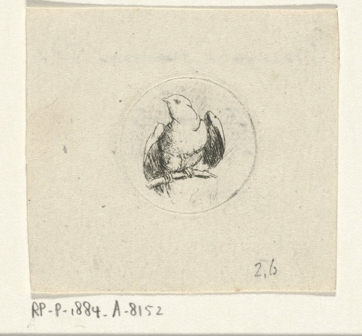 Uccello su un ramo da François de Maleck