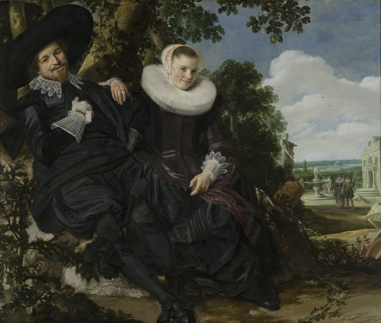 Ritratto di una Coppia in un Paesaggio da Frans Hals