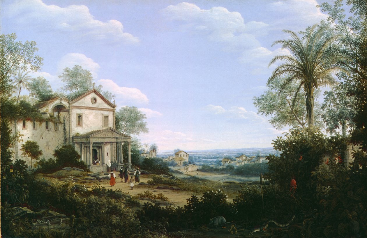 Veduta della chiesa dei Gesuiti a Olinda, Brasile da Frans Post