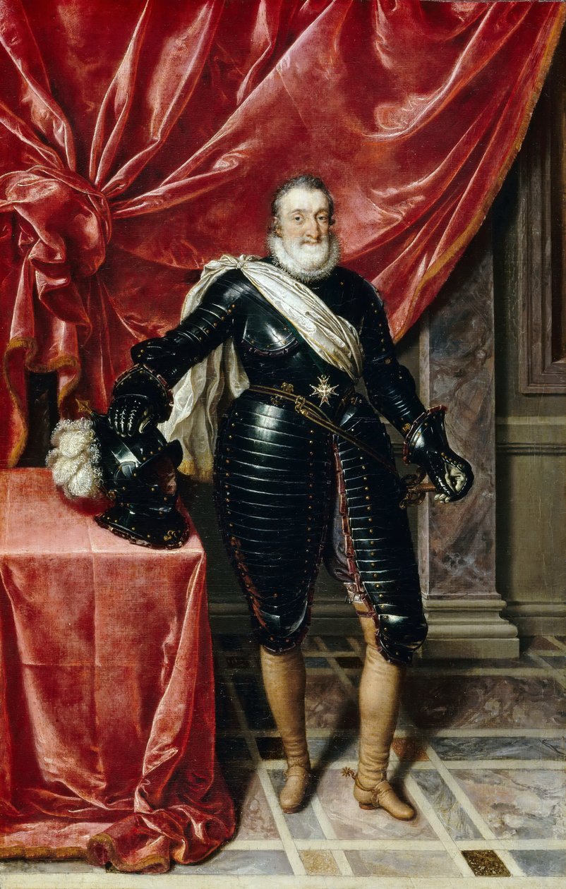 Enrico IV (1553-1610), re di Francia, in armatura da Frans Pourbus the Younger