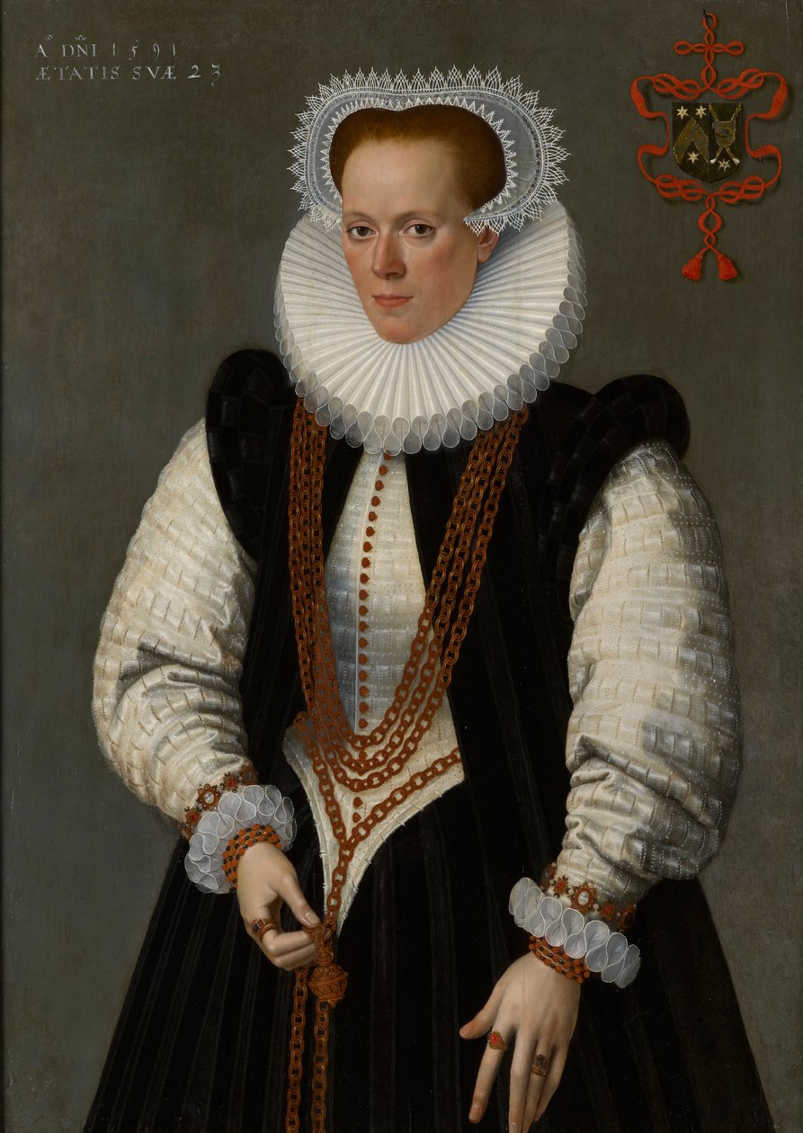 Ritratto di Marie de Huelstre, moglie di Willem van Vyve da Frans Pourbus the Younger