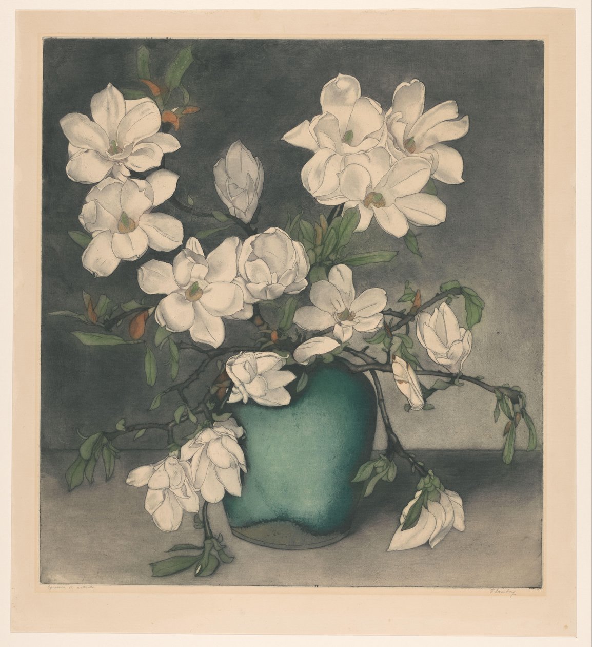 Rami di magnolia da Frans Everbag (signed by artist)