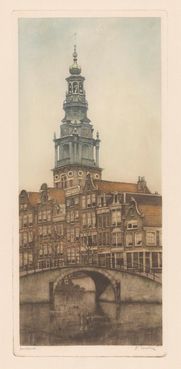 Zuiderkerk ad Amsterdam da Frans Everbag (signed by artist)