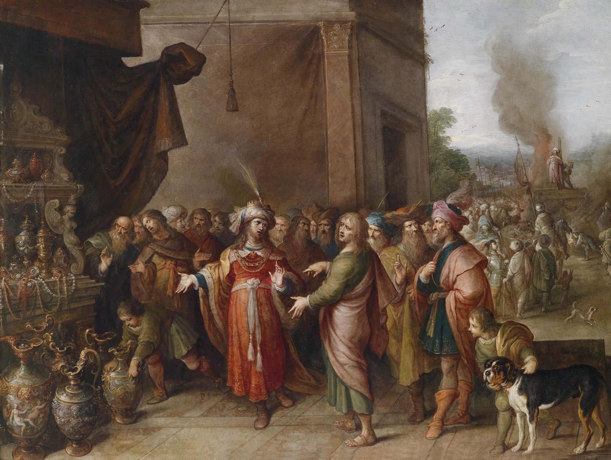 Creso mostra i suoi tesori a Solone da Frans Francken the Younger