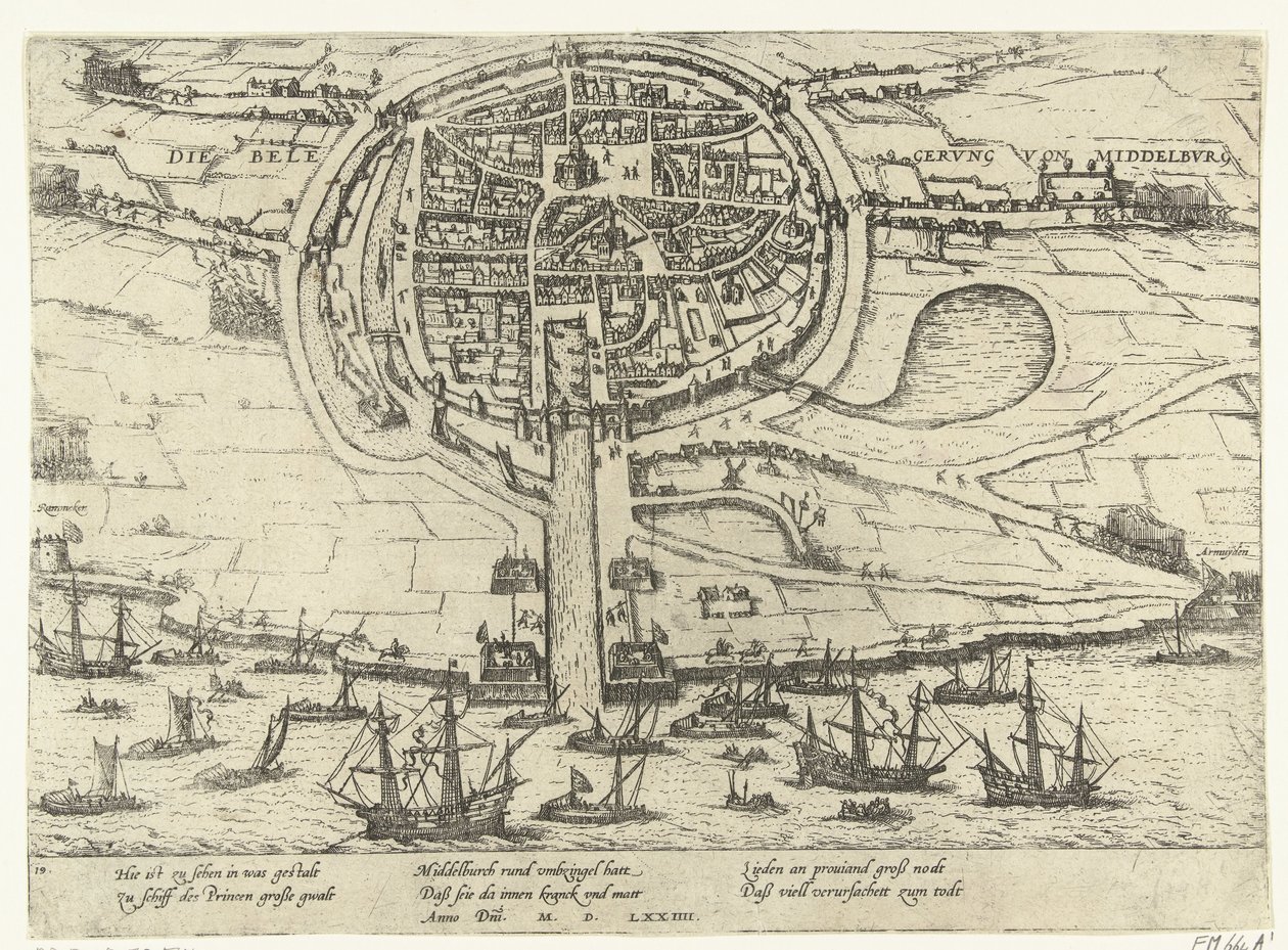 Assedio di Middelburg, 1574 da Frans Hogenberg