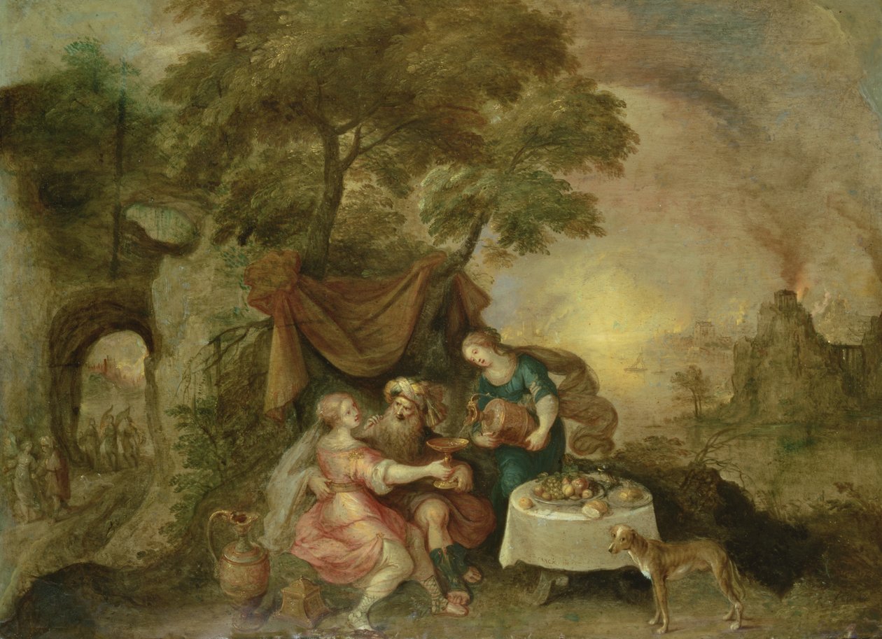Lot e le sue figlie da Frans II Francken