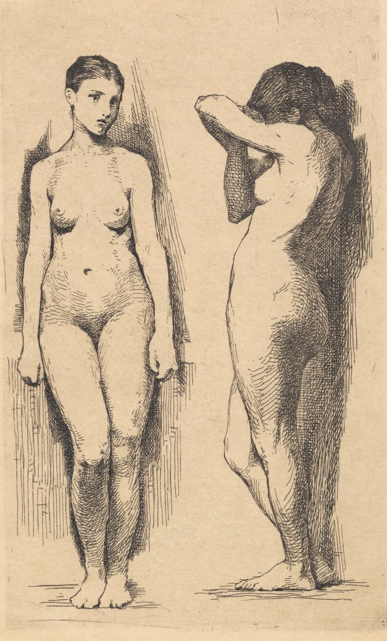 Piastra di prova: Due donne nude da Frans Schwartz