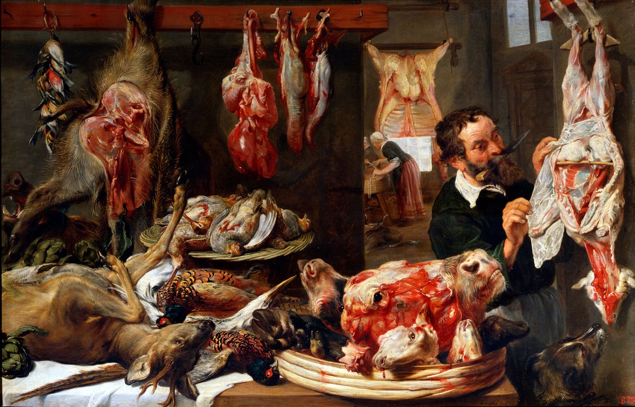 Una macelleria, 1630 da Frans Snyders or Snijders