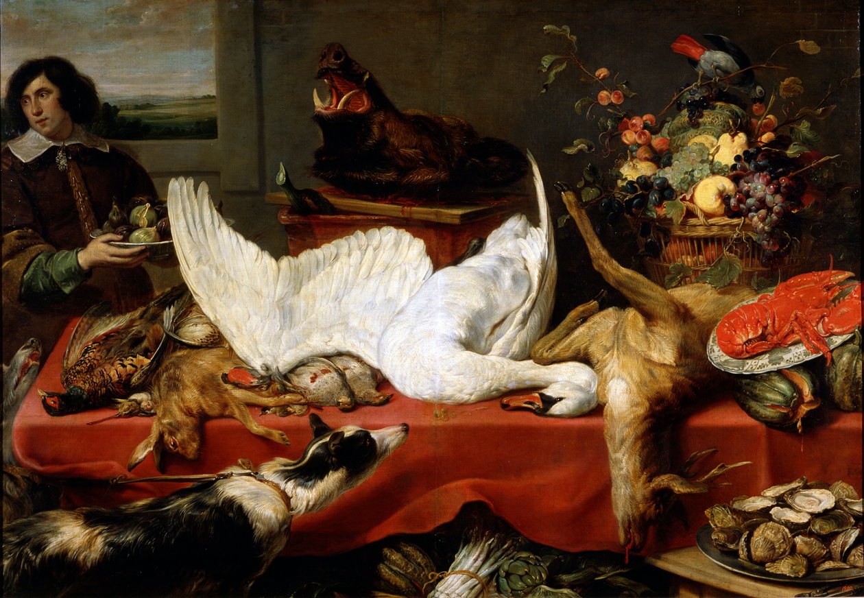 Natura morta con cigno, 1640s da Frans Snyders or Snijders