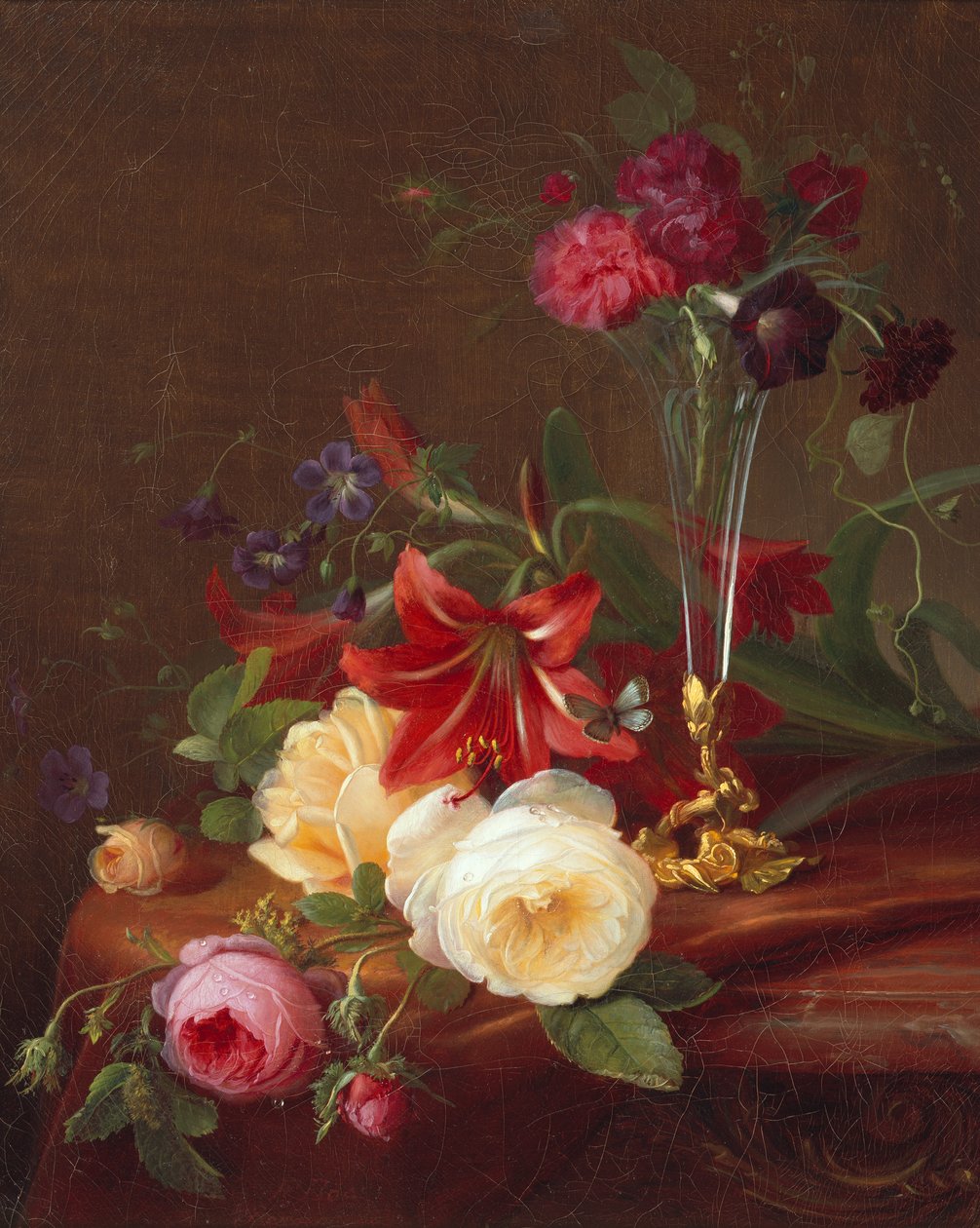 Composizione con fiori e un vaso da Frants Diderik Boe